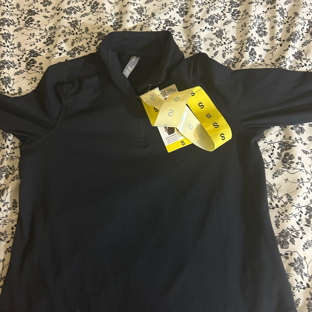 Mondetta Black Pullover with Quarter-Zip